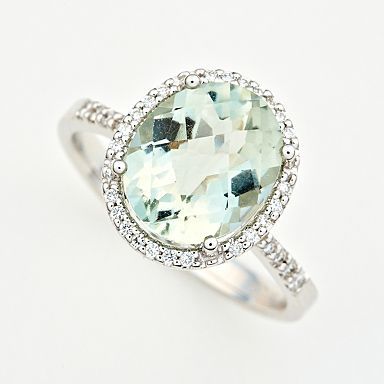 mint color engagement ring