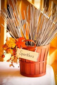 Fall Wedding Sparklers