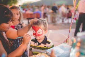 Kid face painting wedding