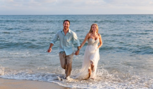 beach wedding trash the dress