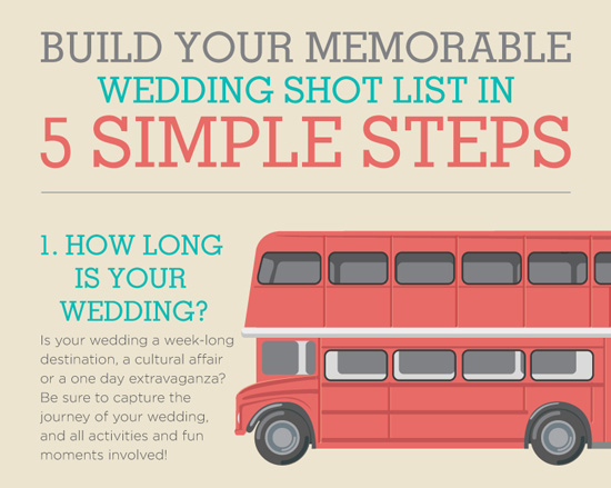 Wedding Photo Cheklist - build your memorable wedding shot list in 5 simple steps