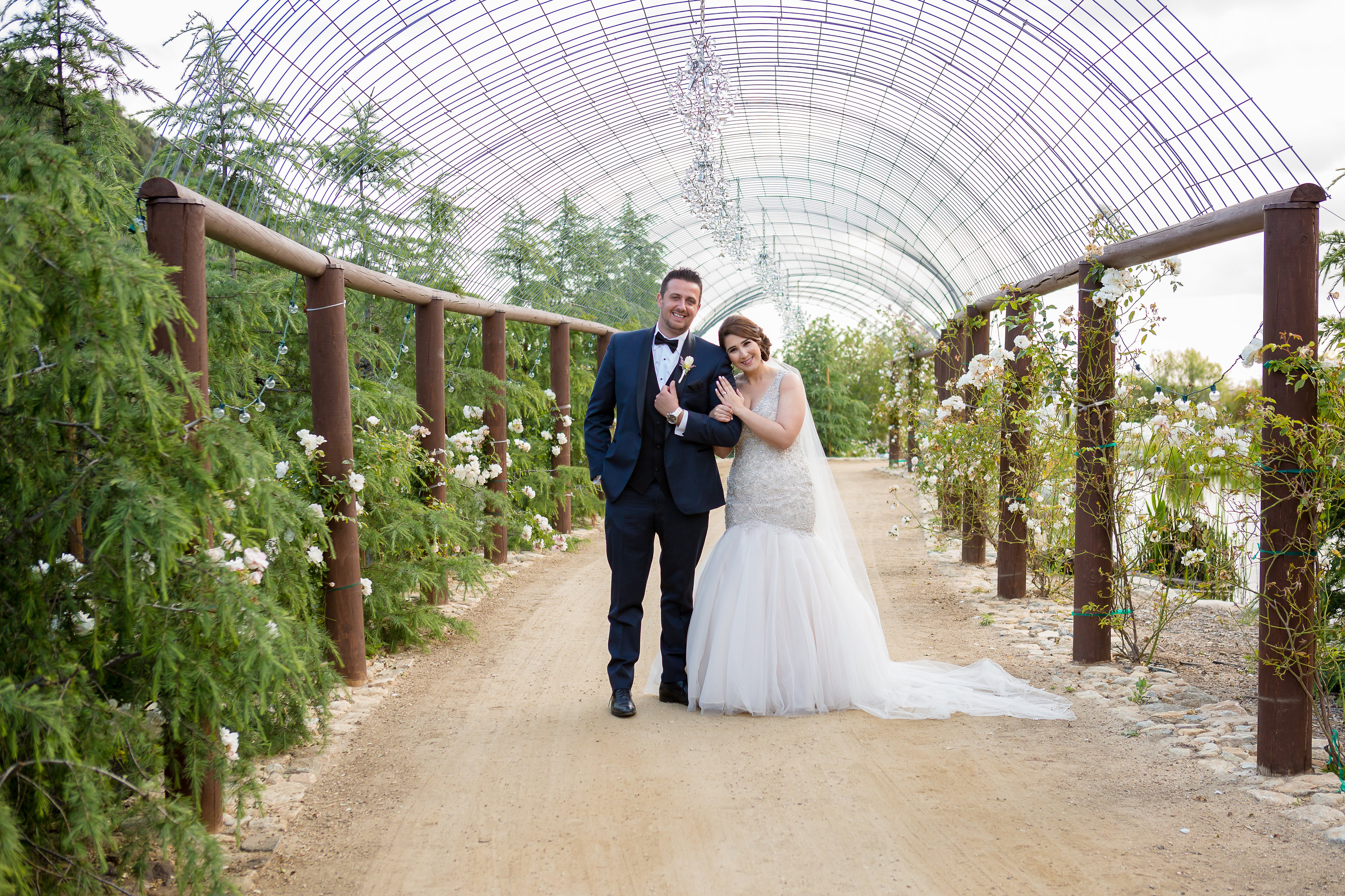 darlene and diego breathtaking wedding- couple on pathway