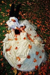 Fall Wedding Shot