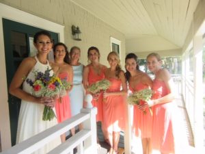 bride and bridesmaids