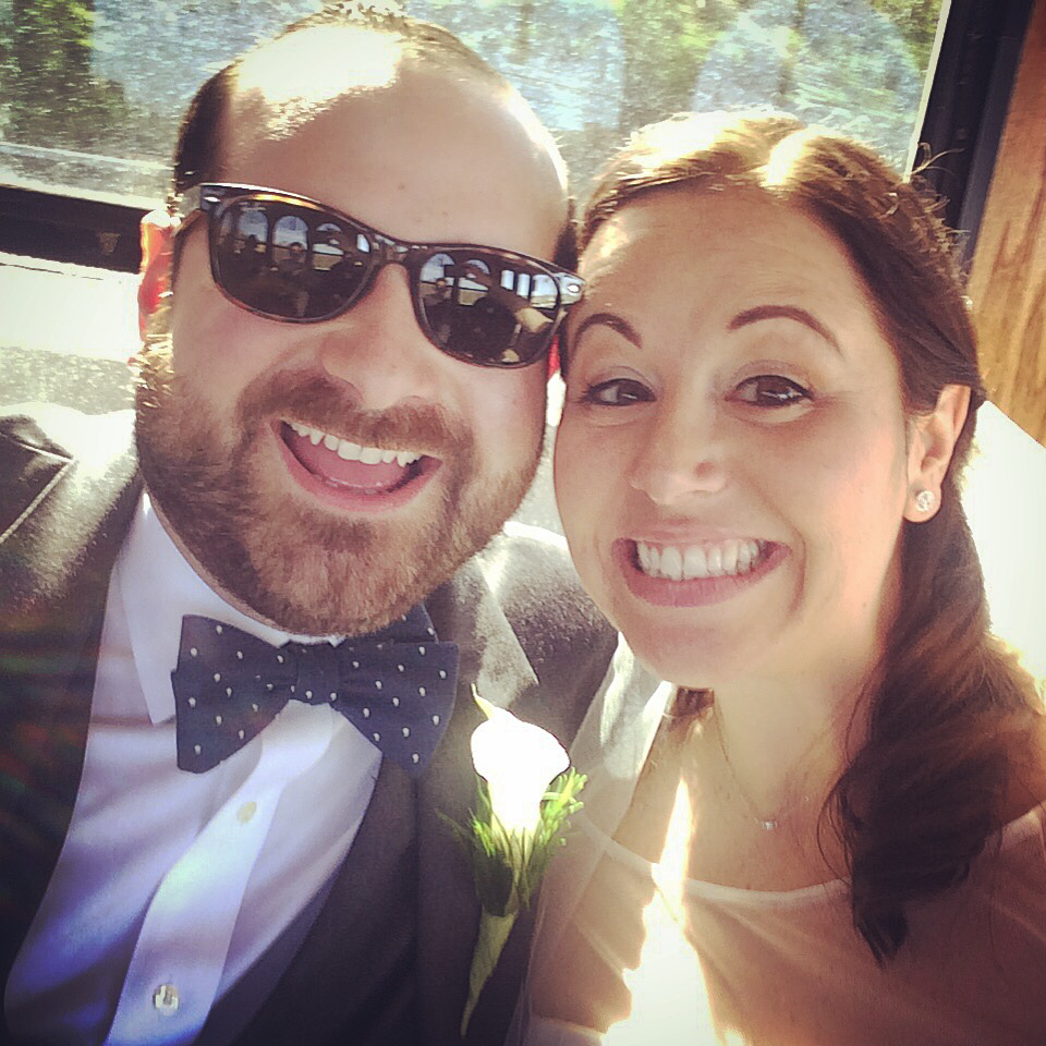 katie and john wedding selfie