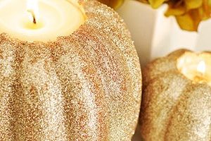 Sparkle Pumpkin Candles