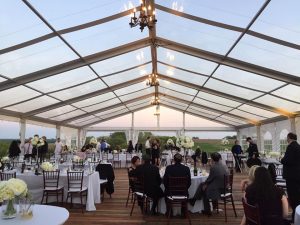 Tent with Guests - Lovely Wedding