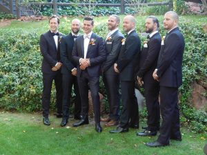 Sedona wedding video - groom and groomsmen 