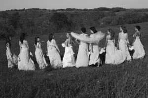 Black and White Photo of Bridesmaids - Lovely Wedding