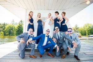 Muskoka wedding video - wedding party