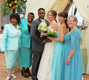 Santa Barbara wedding video - couple and family
