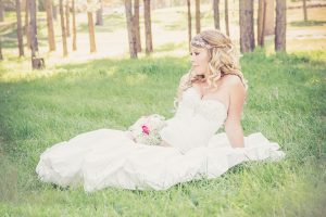 Summer Flower Bouquets - Bride in Forest