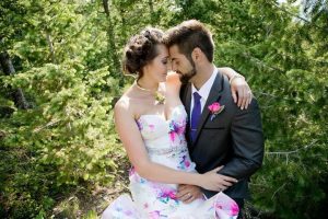 incredibly unique wedding - couple embracing