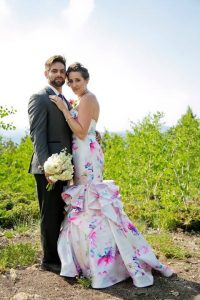 incredibly unique wedding - bride and groom