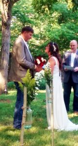 backyard wedding video - couple