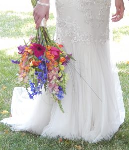 Lehigh Valley wedding video - bouquet and dress details