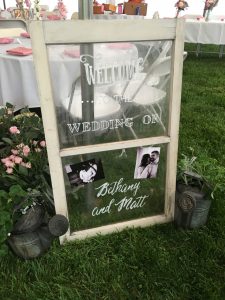 wedding in Cincinnati - Bethany and Matt welcome to the wedding sign