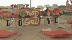 wedding in Cincinnati - Bethany wedding table decoration