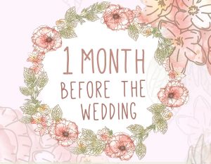 1 month wedding planning checklist