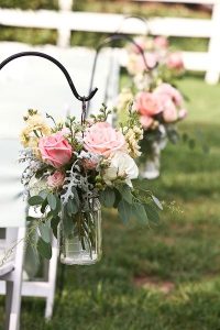 hanging flowers outdoor wedding inspiration