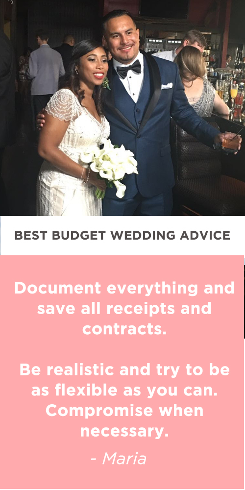 budget wedding advice maria