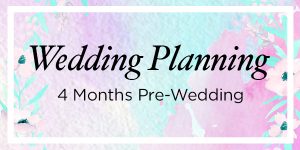 4 month wedding planning header