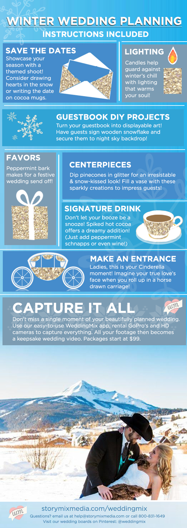 winter wedding planning infographic