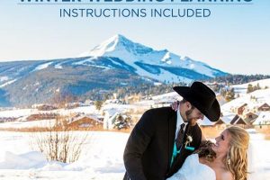 winter wedding planning infographic couple