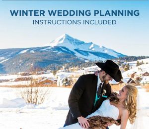 winter wedding planning infographic couple