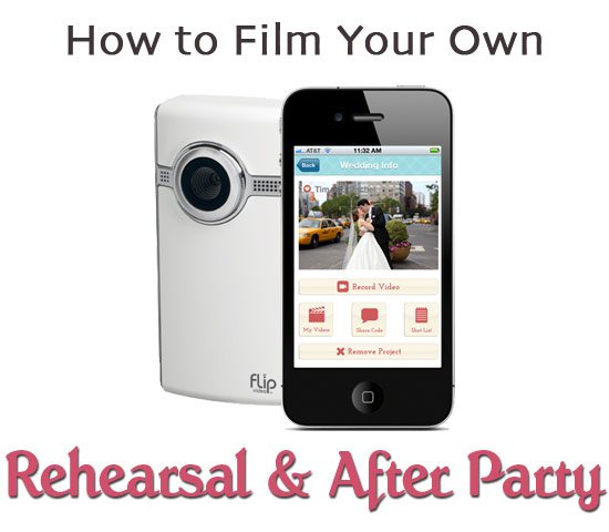 Film your own rehearsal dinner wedding video with WeddingMix
