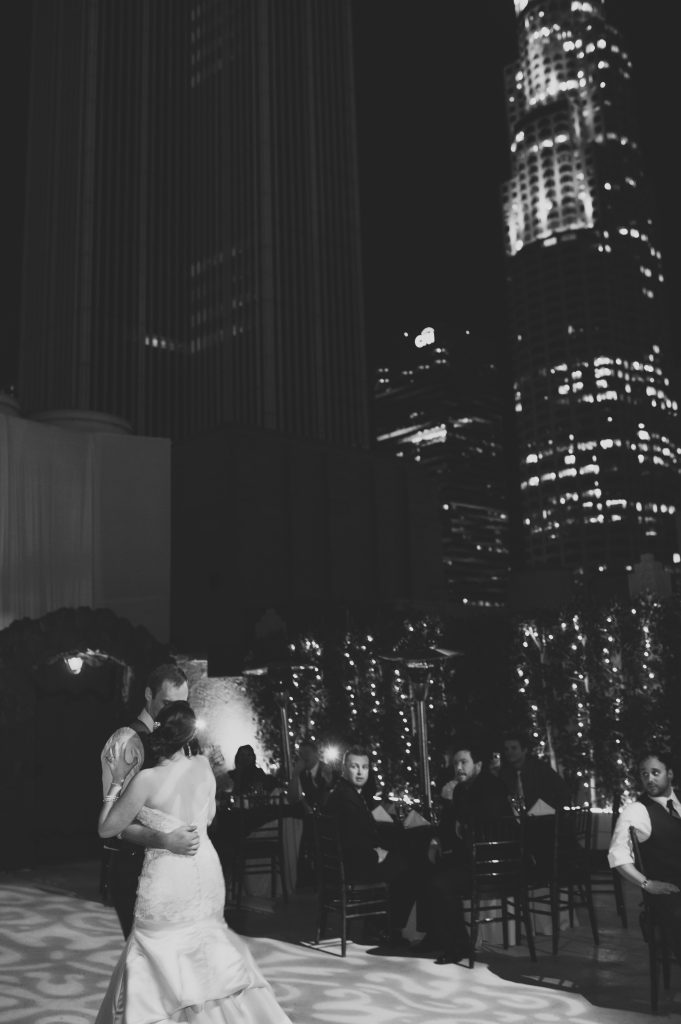 first dance at The Oviatt Penthouse (ceremony venue) - Heidi Ryder Photography
