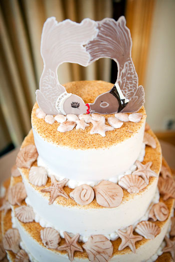 Seashell wedding cake