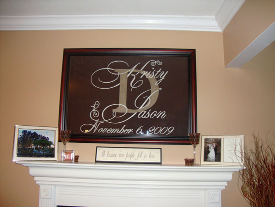 Preserve custom wedding mementos in a frame