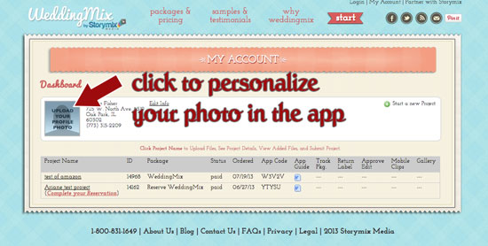 How to personalize your WeddingMix wedding photo app