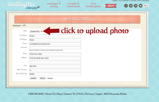 How to add a photo to your WeddingMix wedding photo video app