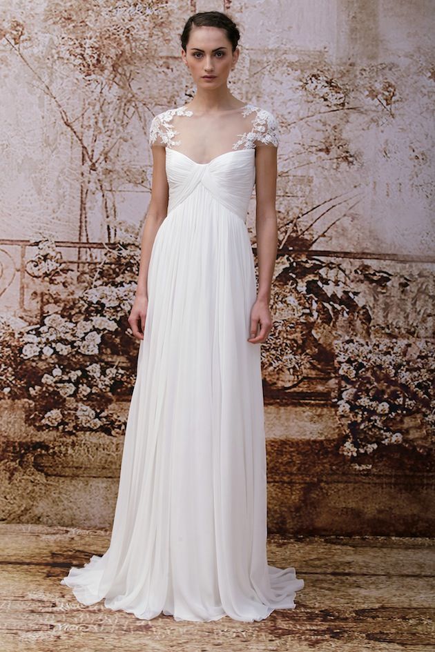 elegant empire waist wedding dress