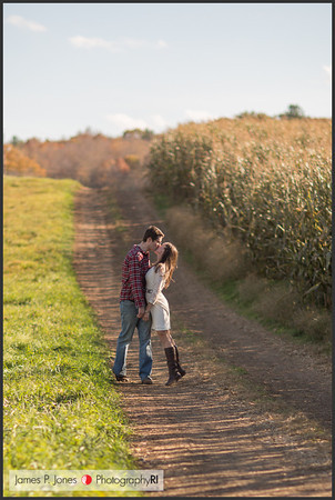 Rustic wedding engagement photo