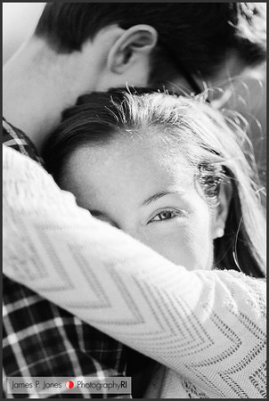 Adorable rustic engagement photo